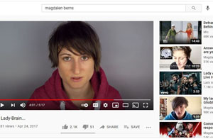 Image of Magdalen Berns YouTube page